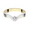 Inel colectia Luxury Aur Galben/Alb 14K cu Diamant 0,04ct