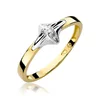 Inel colectia Luxury Aur Galben/Alb 14K cu Diamant 0.05ct