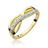 Inel colectia Luxury Aur Galben/Alb 14K cu Diamant 0.06ct