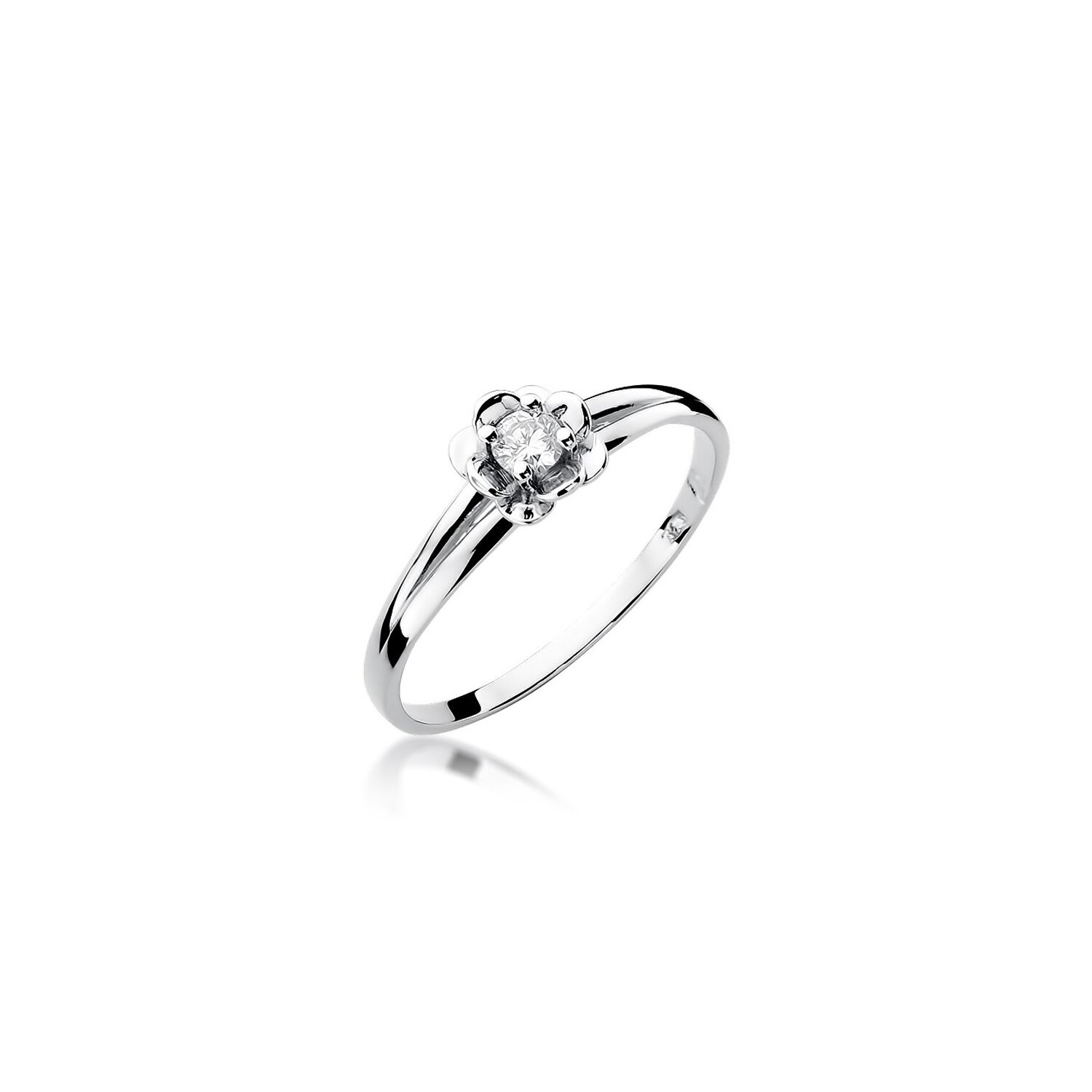 Inel colectia Luxury Aur Galben/Alb 14K cu Diamant 0,10ct