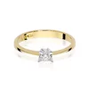 Inel colectia Luxury Aur Galben/Alb 14K cu Diamant 0,12ct