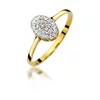 Inel colectia Luxury Aur Galben/Alb 14K cu Diamant 0.14ct