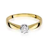Inel colectia Luxury Aur Galben/Alb 14K cu Diamant 0.15ct