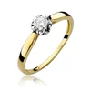 Inel colectia Luxury Aur Galben/Alb 14K cu Diamant 0.15ct