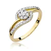 Inel colectia Luxury Aur Galben/Alb 14K cu Diamant 0.17ct
