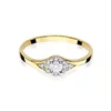 Inel colectia Luxury Aur Galben/Alb 14K cu Diamant 0,17ct