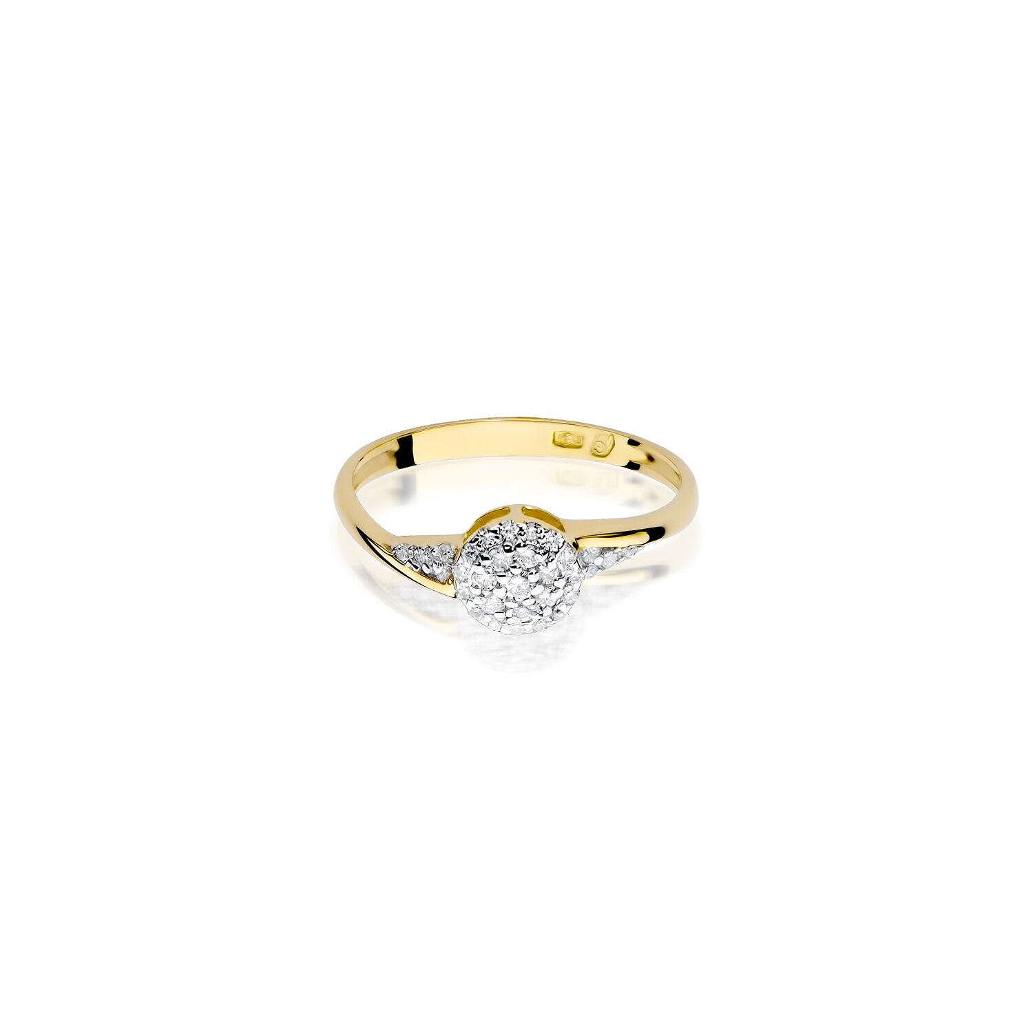 Inel colectia Luxury Aur Galben/Alb 14K cu Diamant 0.20ct