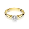 Inel colectia Luxury Aur Galben/Alb 14K cu diamant 0.30ct