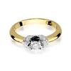 Inel colectia Luxury Aur Galben/Alb 14K cu Diamant 0.33ct