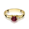Inel colectia Luxury Aur Galben/Alb 14K cu Rubin 0.60ct