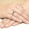 Inel colectia Luxury Aur Galben/Alb 14K cu Safir 0,.50ct