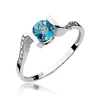 Inel colectia Luxury Aur Galben/Alb 14K cu Topaz 0.50ct
