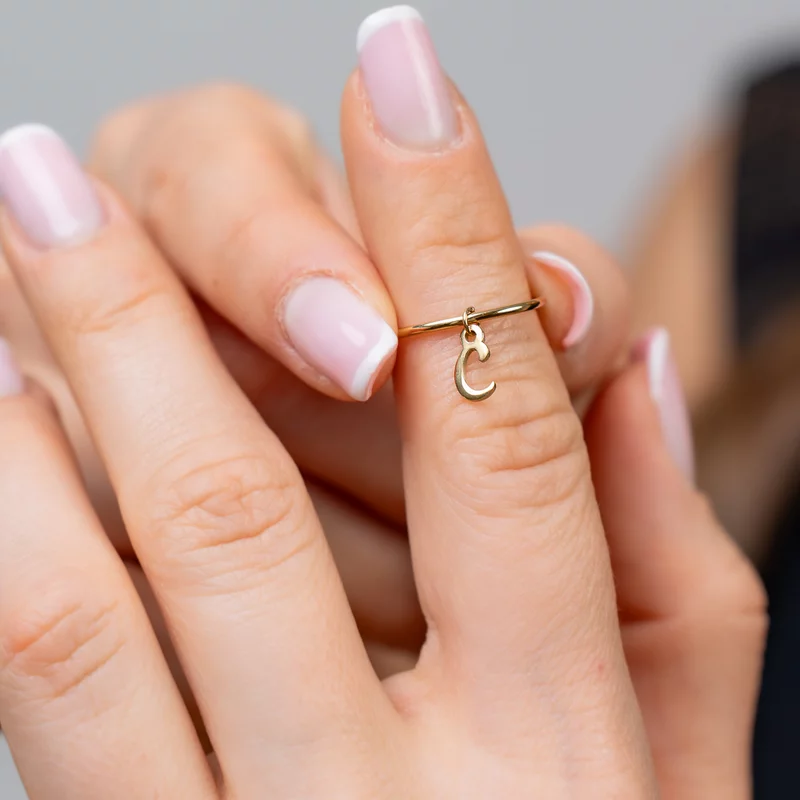 Inel Midi cu Charm - Always be yourself - Argint 925 placat cu Aur Galben 18K picture - 2