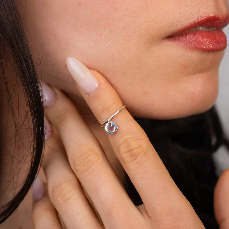 Inel Midi cu Charm - Love yourself  - Argint 925 picture - 2