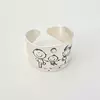 Inel personalizat - 3 copii  - Model lat - Argint 925 - Cristal Swarovski