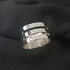 Inel personalizat 3 nume - Argint 925, cristale Swarovski