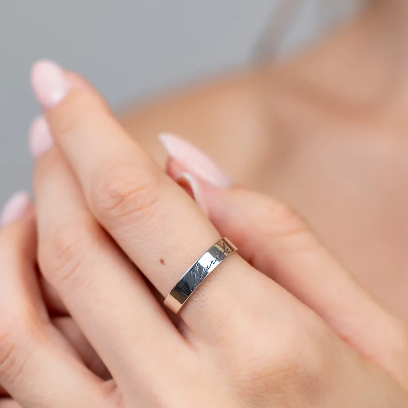 Inel personalizat cu nume - Argint 925 picture - 2