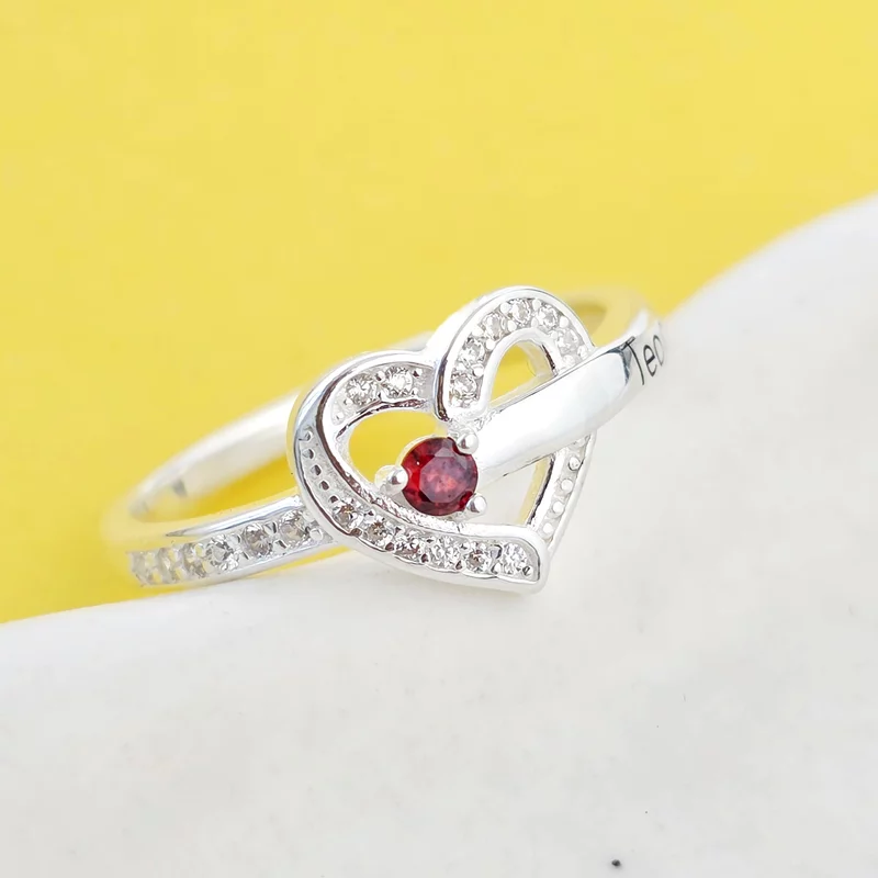 Inel Un Amore - 1 nume si Cristale Zirconia - Argint 925 picture - 4