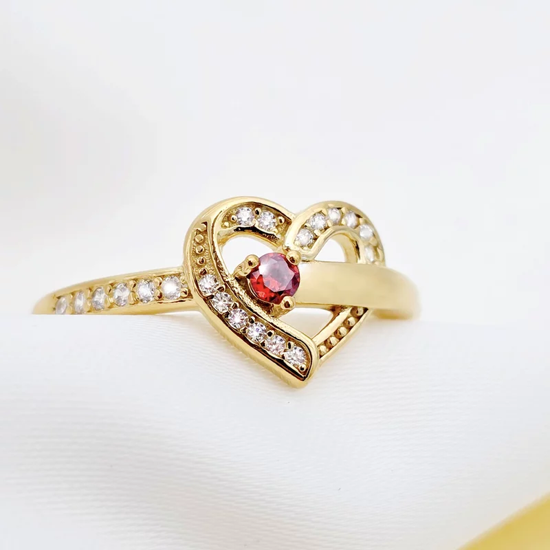 Inel Un Amore - 1 nume si Cristale Zirconia - Argint 925 placat cu Aur Galben 18K picture - 3