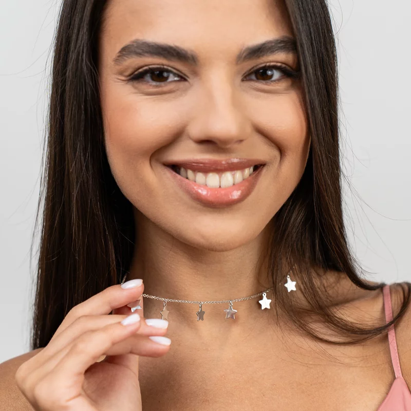 Lantisor 7 stelute - Model Choker - Argint 925 picture - 2