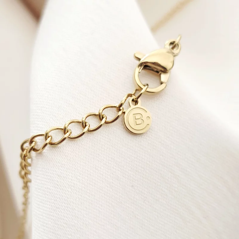 Lantisor Conexiune - 3 Banuti gravati - Otel Inoxidabil 316L picture - 4