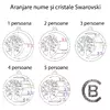 Lantisor Copacul Vietii ARMONIE - Personalizat cu 2 Nume si Cristale Swarovski - Argint 925