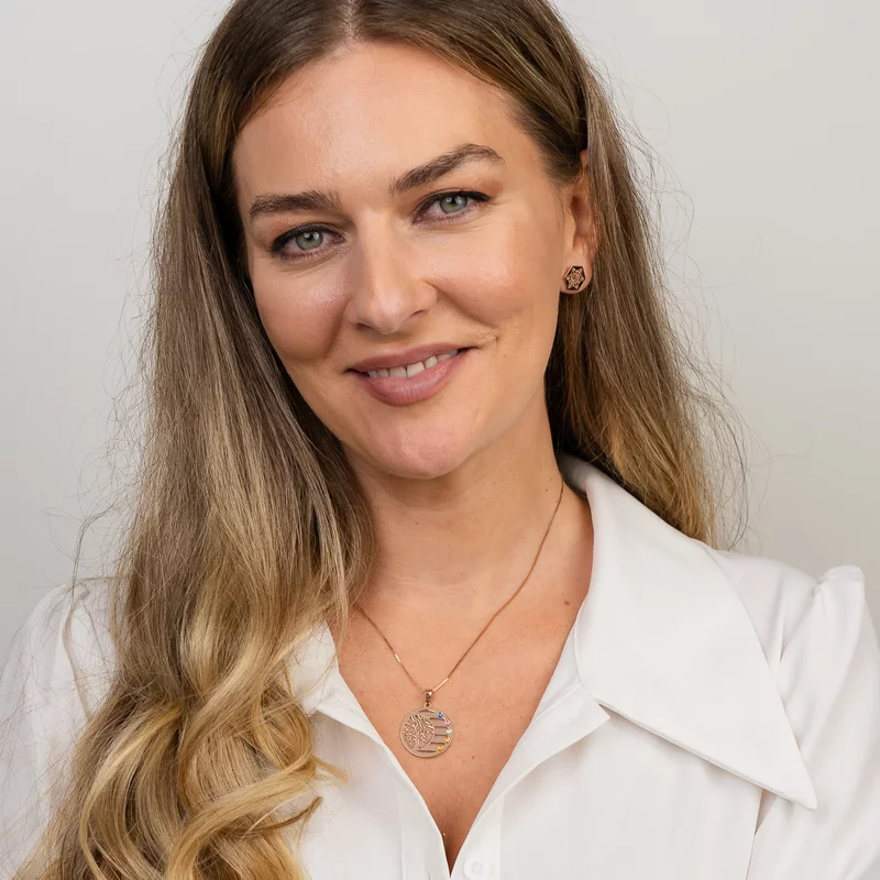 Lantisor Copacul Vietii ARMONIE - Personalizat cu 5 Nume si Cristale Swarovski - Argint 925 placat cu Aur Roz 18K picture - 2