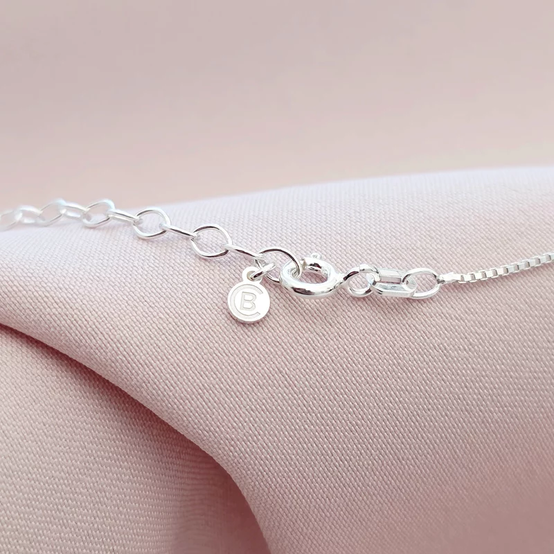 Lantisor cu pandantiv banut - Best teacher - Lant box - Argint 925 picture - 3