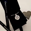 Lantisor personalizat - Pandantiv banut 15 mm - Simbol traditional crucea decorata cu email rosu - Argint 925