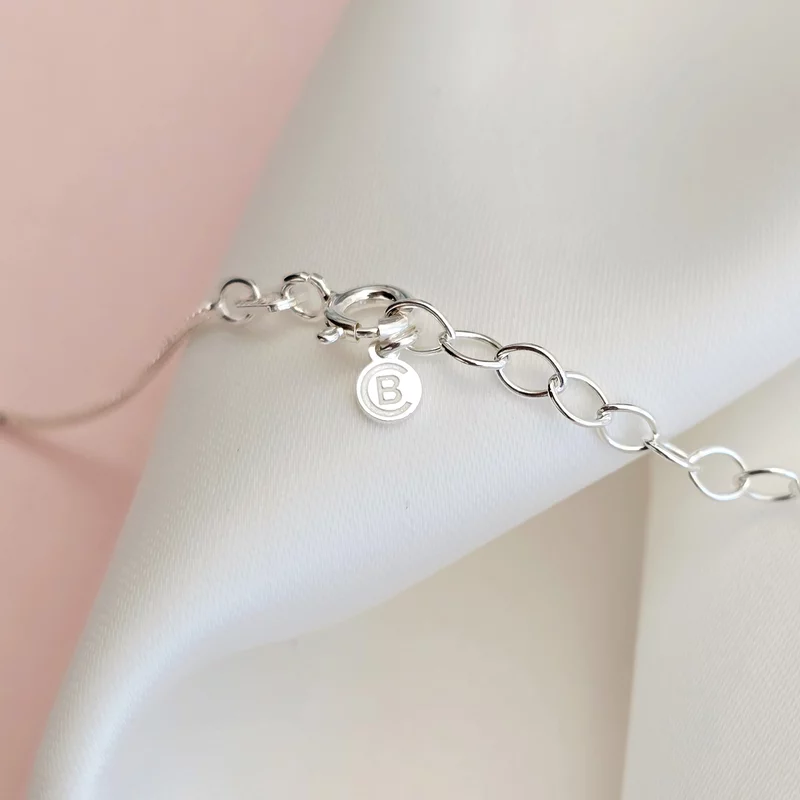 Lantisor cu pandantiv banut - Simbol cuplu decupat - Lant box - Argint 925 picture - 3