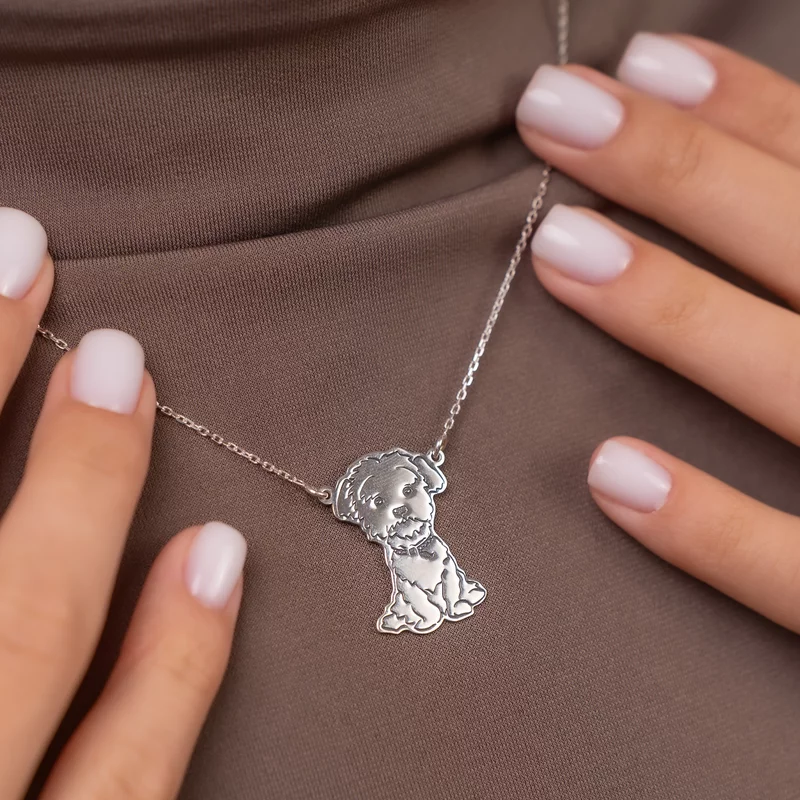 Lantisor cu pandantiv Bichon - Argint 925 picture - 4