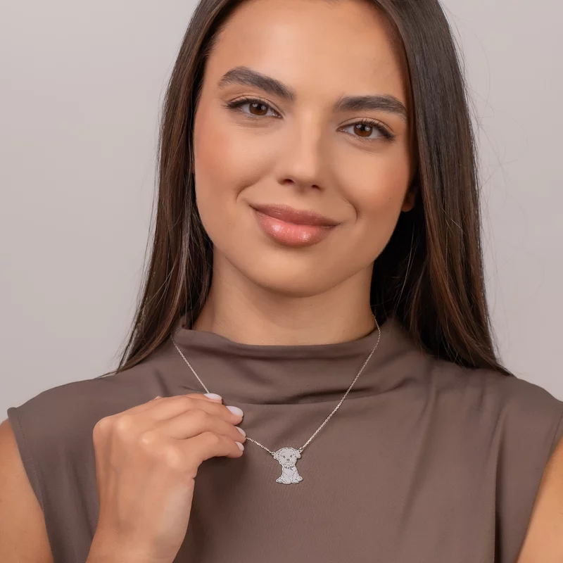 Lantisor cu pandantiv Bichon - Argint 925 picture - 2