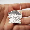 Lantisor cu pandantiv - Familie sub umbrela - Argint 925