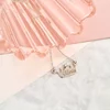 Lantisor cu pandantiv fermecat - Coronita 13 mm si Diamant natural in casetuta - Argint 925 Rodiat