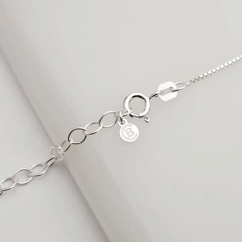 Lantisor cu pandantiv personalizat de Craciun - Cristal de gheata - model decupat -Argint 925 - cristal Swarovski picture - 3