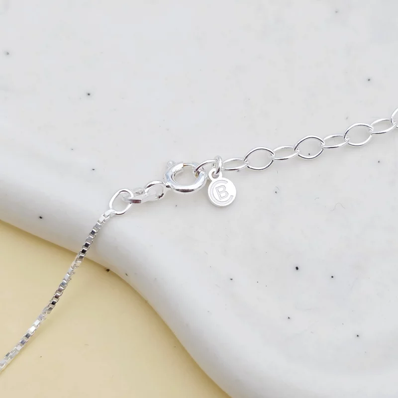 Lantisor cu pandantiv personalizat de Craciun - Fulg de nea  - model hexagon -Argint 925 picture - 3