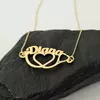 Lantisor cu pandantiv personalizat - Stetoscop si nume decupate - Aur Galben 14K