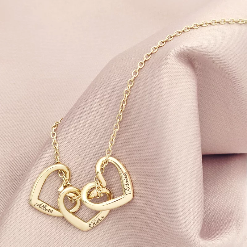 Lantisor Cuore - Inimi personalizate - Otel Inoxidabil 316L picture - 2