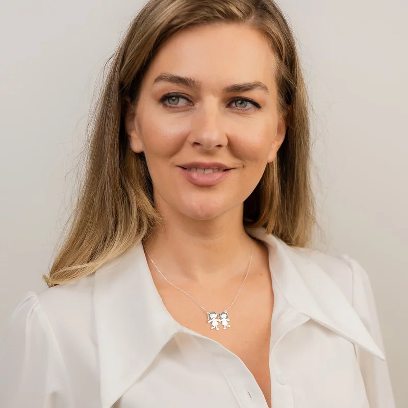 Lantisor Familie - 2 Membri - Argint 925 picture - 2