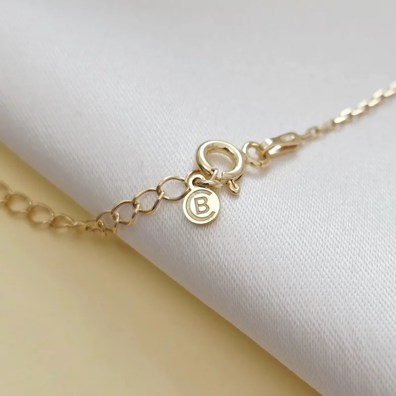 Lantisor Familie - 5 Membri - Argint 925 placat cu Aur Galben 18K picture - 5