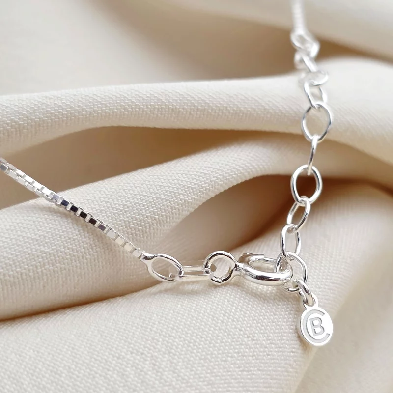 Lantisor festiv - Brad împodobit cu nume si charm cristal Swarovski - Argint 925 picture - 3