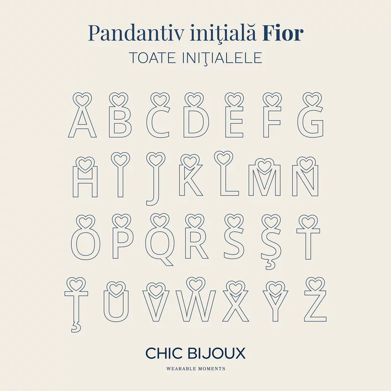 Lantisor Fior al Elegantei - Model cu sirag de Perle, lant zale si pandantiv initiala - Argint 925 picture - 7