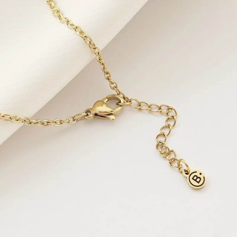 Lantisor Halo - Cercuri personalizate & Zirconii in culorile lunii de nastere  – Otel Inoxidabil 316L picture - 3