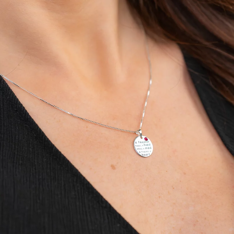 Lantisor Hand, Mind&Heart - Educatoare/Invatatoare - Argint 925 cu Cristal Swarovski picture - 4