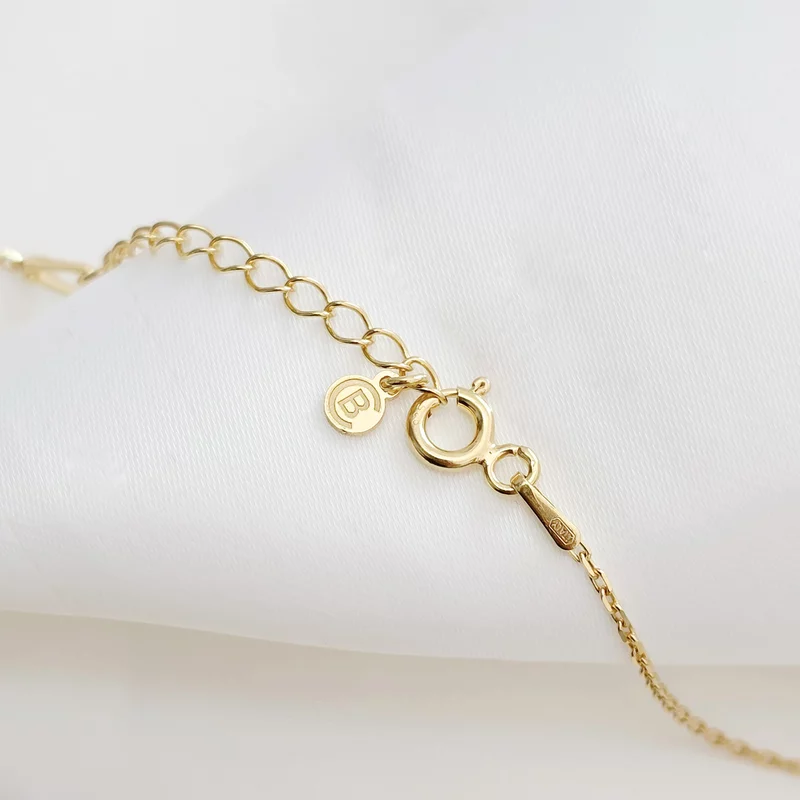 Lantisor In inima mamei - Pandantiv Mama&baieti si inimi cu initiale - Argint 925 placat cu Aur Galben 18K picture - 5