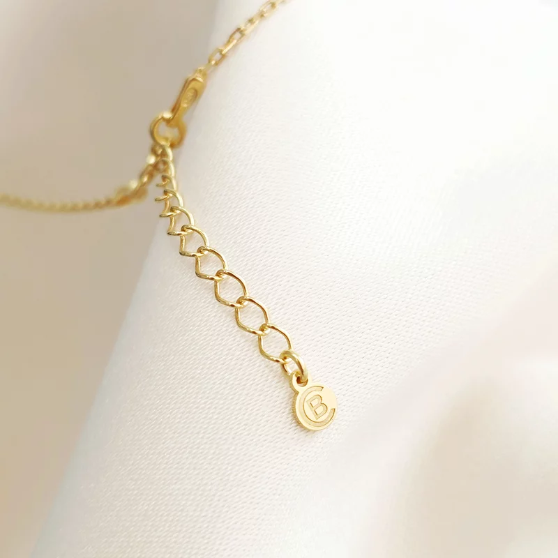 Lantisor infinit decorat cu Zirconii albe si colorate - Argint 925 placat cu Aur Galben 18K picture - 3