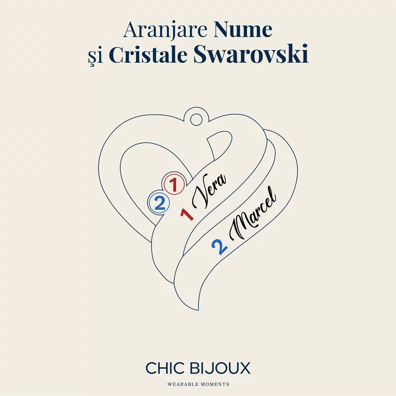 Lantisor Iubire Pura - Argint 925 si cristale Swarovski picture - 6