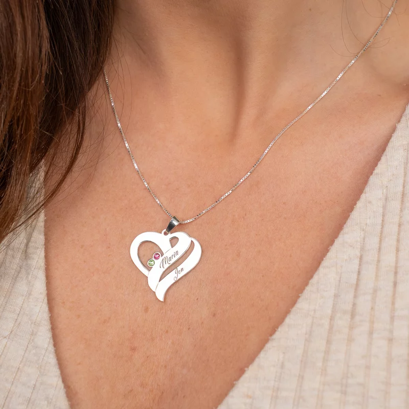 Lantisor Iubire Pura - Argint 925 si cristale Swarovski picture - 4