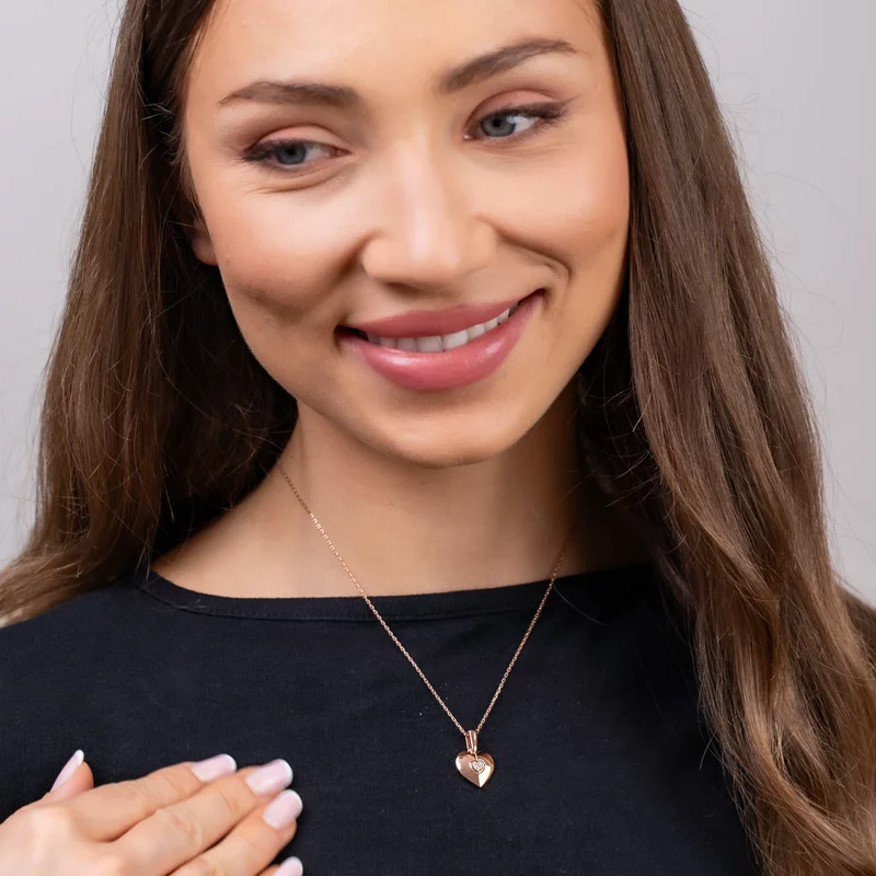 Medalion Love Wings - Argint 925 placat cu Aur Roz 18K picture - 2