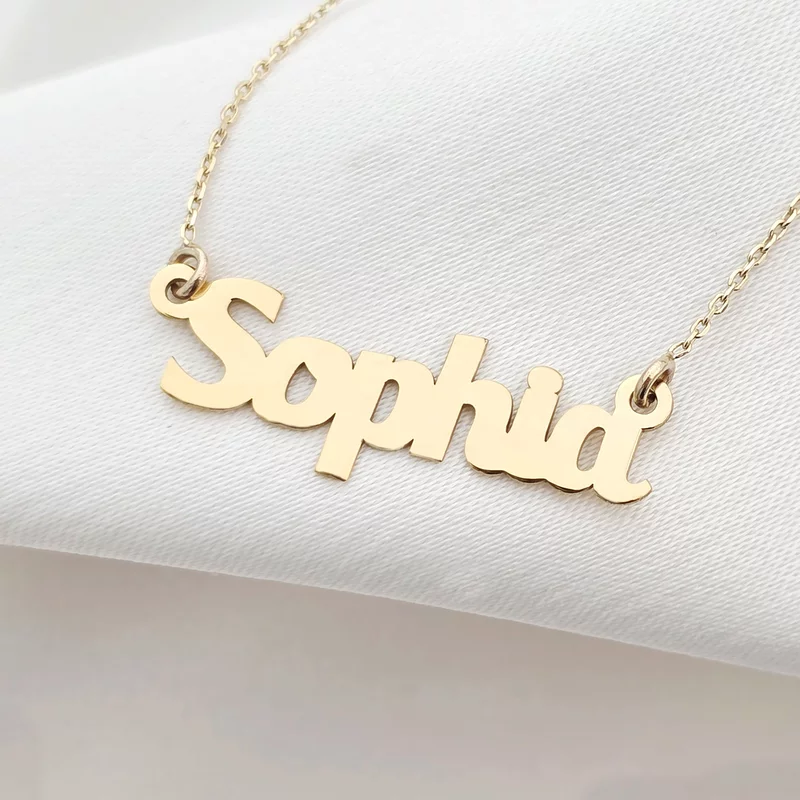 Lantisor nume - 5/6 litere - Aur Galben 14k picture - 1